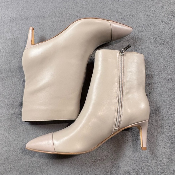 Calvin Klein Gentley Leather Cap Toe Ankle Boots- NWOT - Picture 2 of 13